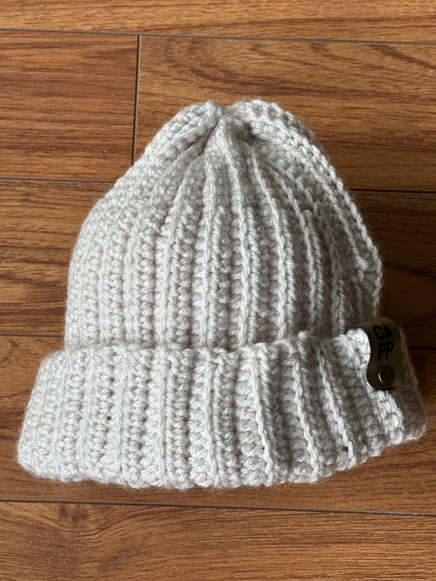Natural white beanie