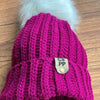 Burgundy pink toque with pompom - T120 - Sold out