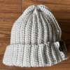 Natural White Beanie - T112