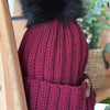 Burgundy beanie - T118