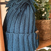 Tuque turquoise avec pompon - T101