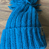 Tuque turquoise avec pompon - T101
