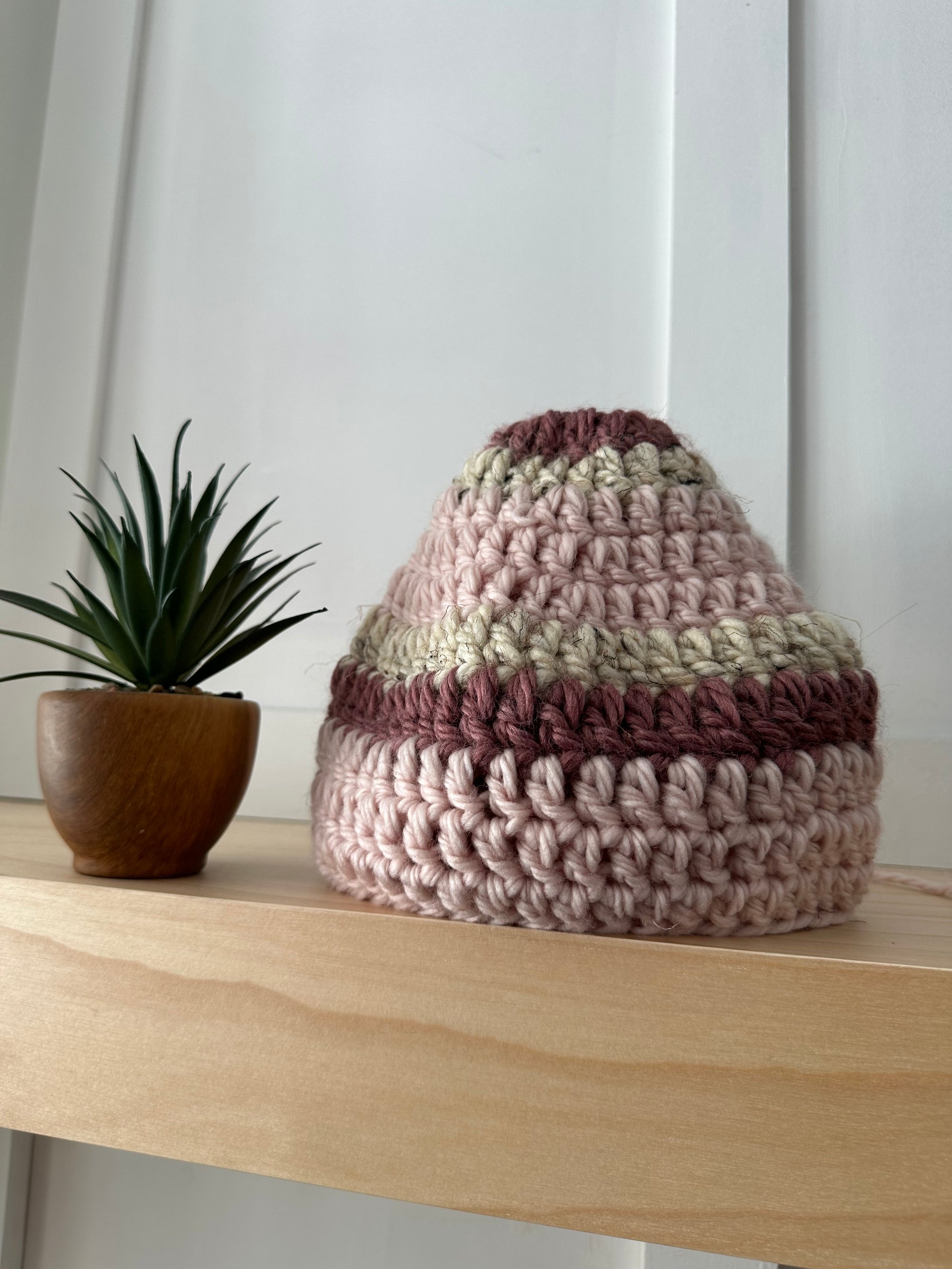 Tuque lignée fait main - T126 - Médium